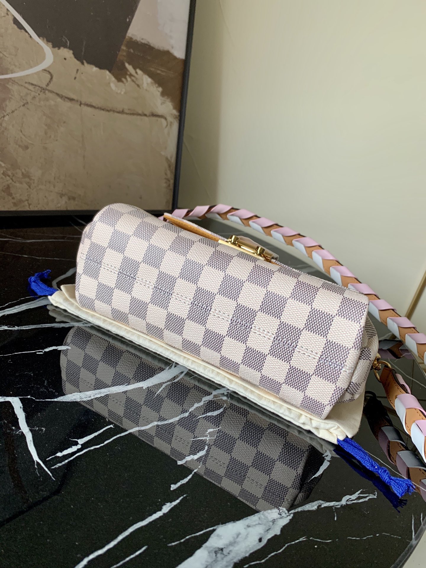 l0vis Vvtt0n croisette damier azur canvas n50053 25 x 17 x 9.5 cm