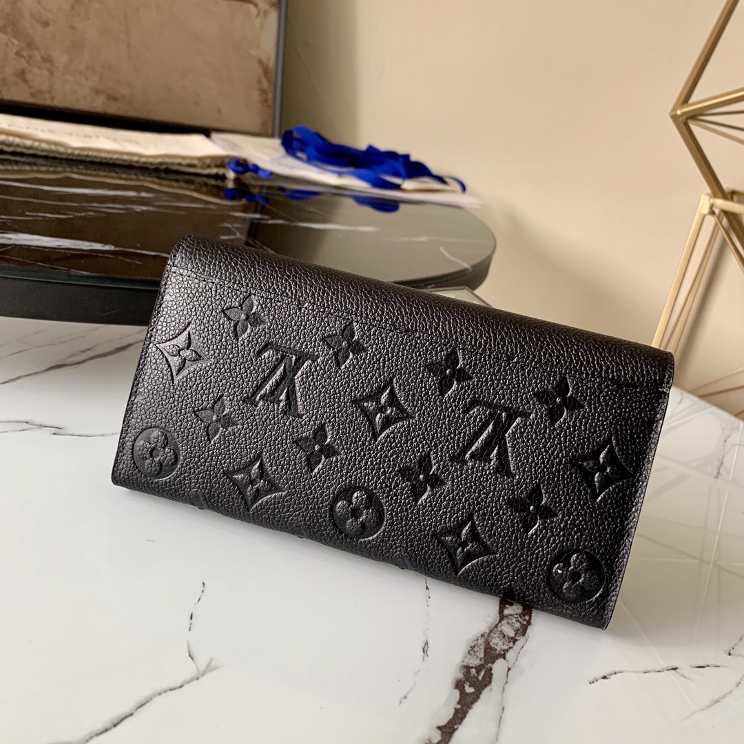 l0vis Vvtt0n sarah wallet monogram empreinte leather noir m61182 19 x 10 x 2 cm