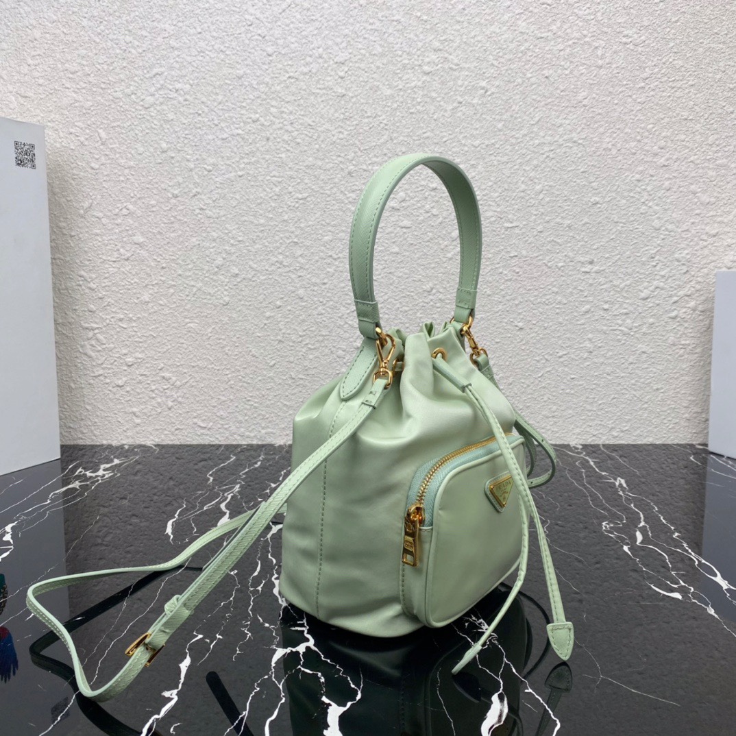 Pra*a duet re-nylon shoulder bag aqua 1bh038 23 × 18 × 12 cm