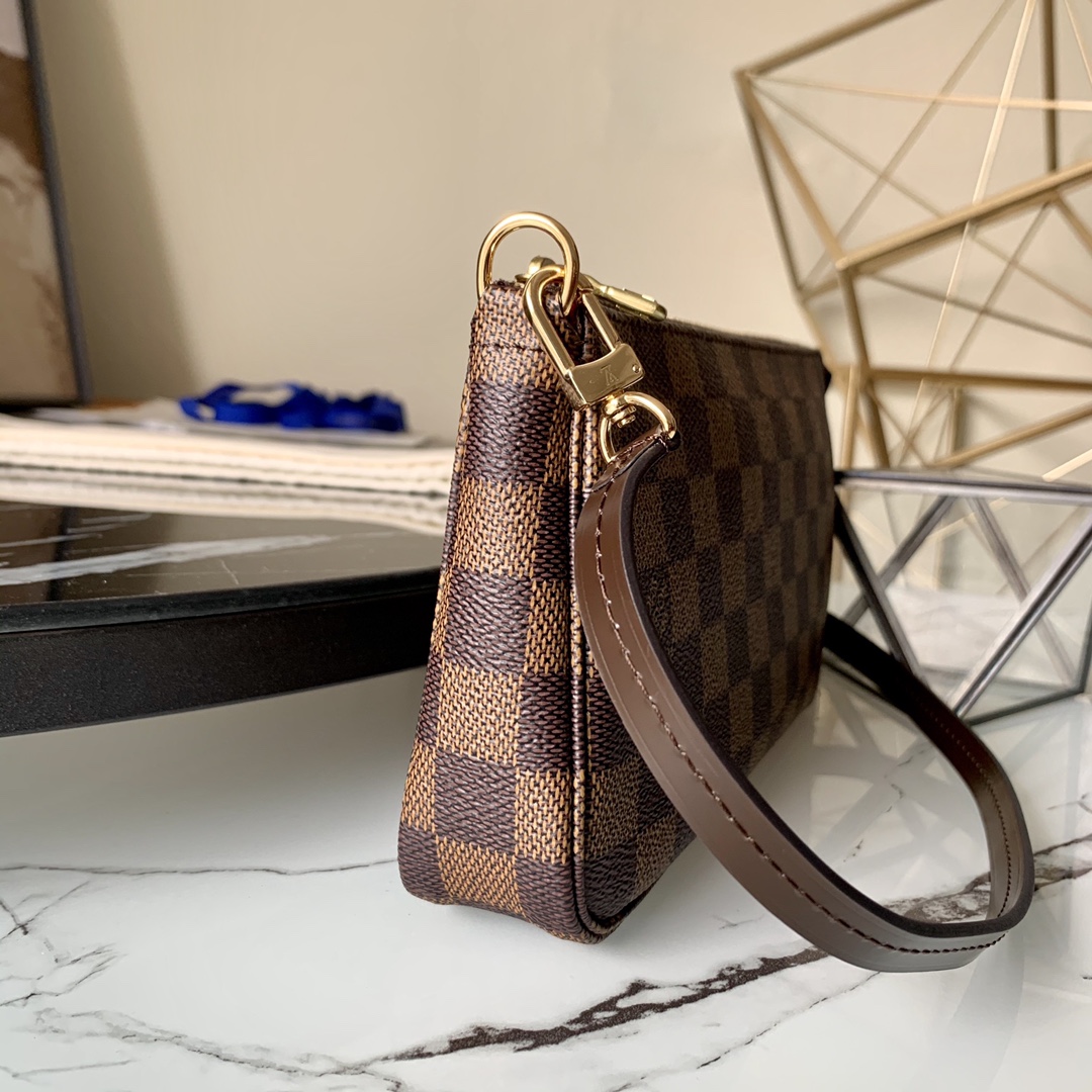 l0vis Vvtt0n pochette accessoires damier azur brown n41207 22.5 x 4 x 12.5 cm