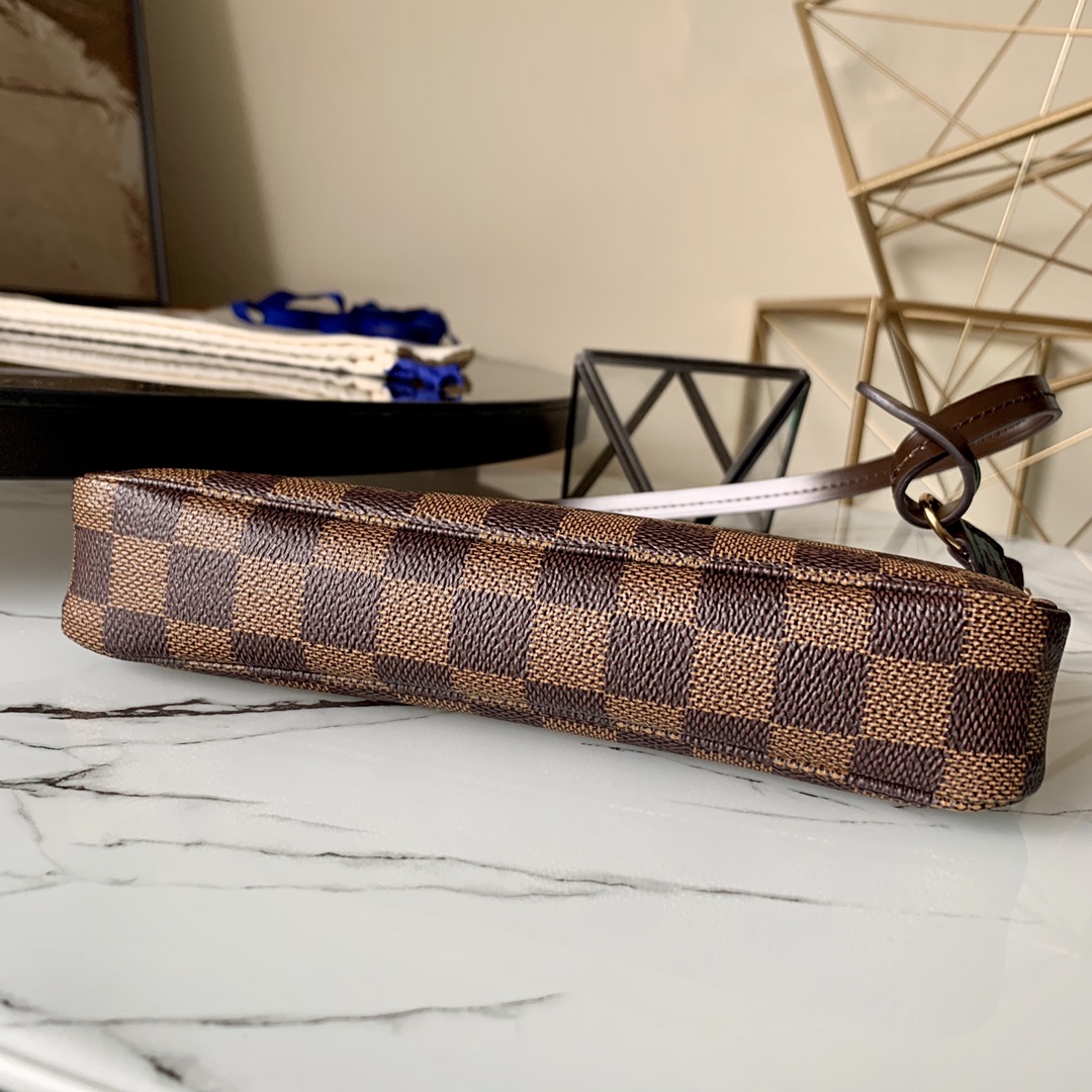 l0vis Vvtt0n pochette accessoires damier azur brown n41207 22.5 x 4 x 12.5 cm