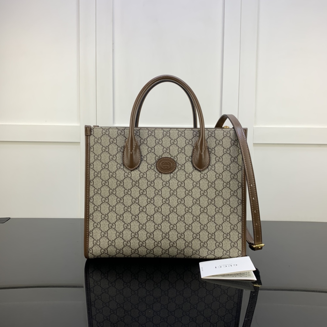 Gvc*1 gg small tote bag beige svp*me canvas 659983 31 x 26.5 x 14 cm