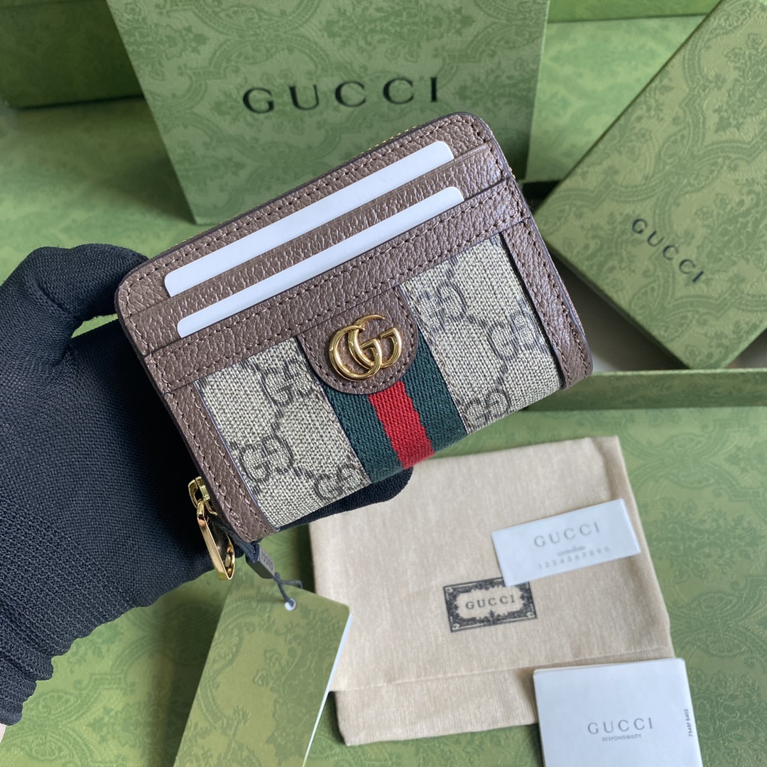 Gvc*1 ophidia gg card case wallet beige 658552 11.5 x 8.5 x 3cm