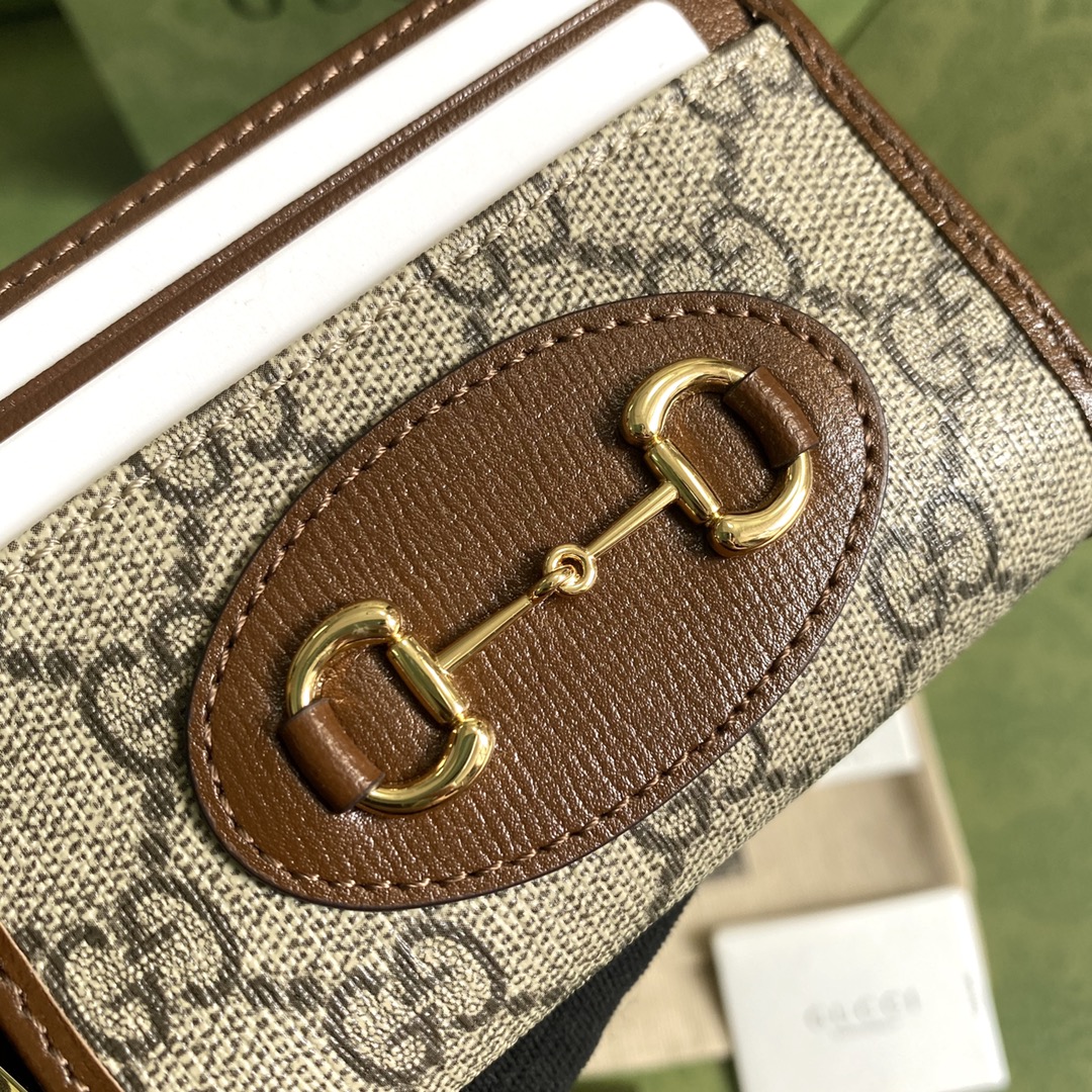 Gvc*1 horsebit 1955 card case brown 658549 11.5 x 8.5 x 3 cm