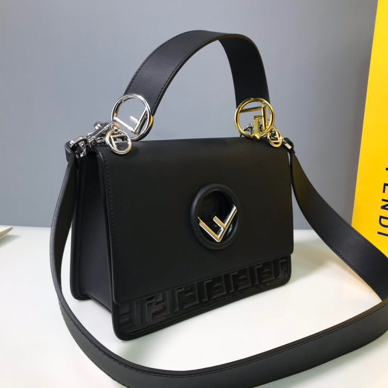 F**di kan i f leather black 8bt284 25 cm