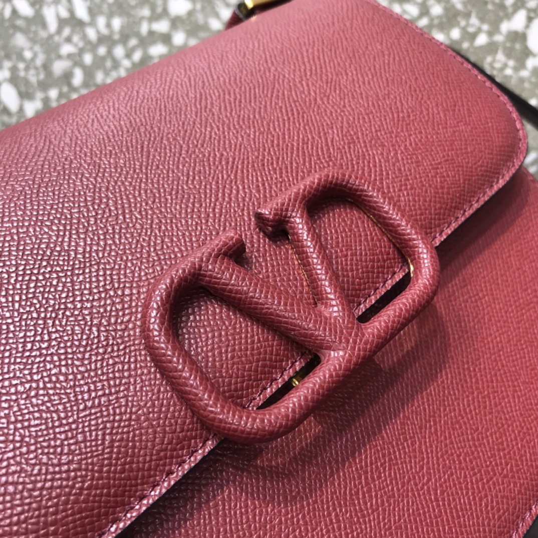Va1e*ntin0 vsling grainy calfskin shoulder bag burgundy vw2b0f00 22 x 11 x 17 cm