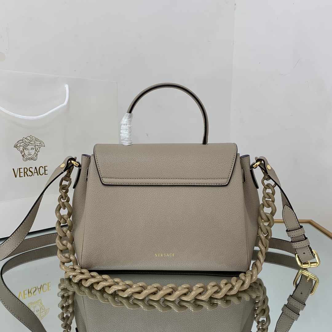 VERSACE MEDIUM LA MEDUSA HANDBAG Beige DBFI039 25 x 15 x 22 cm