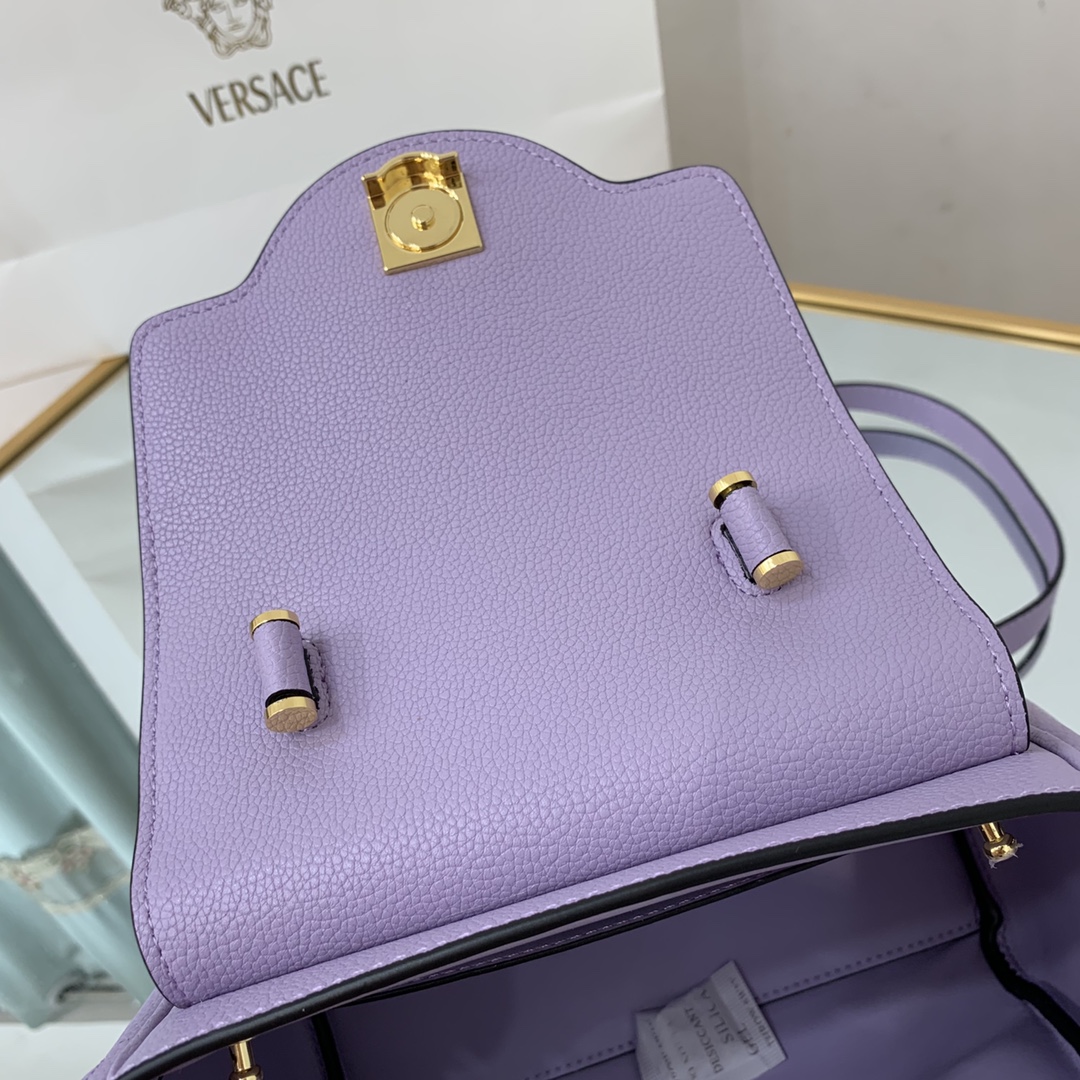 VERSACE SMALL LA MEDUSA HANDBAG Lilac DBFI040 20 x 10 x 17 cm