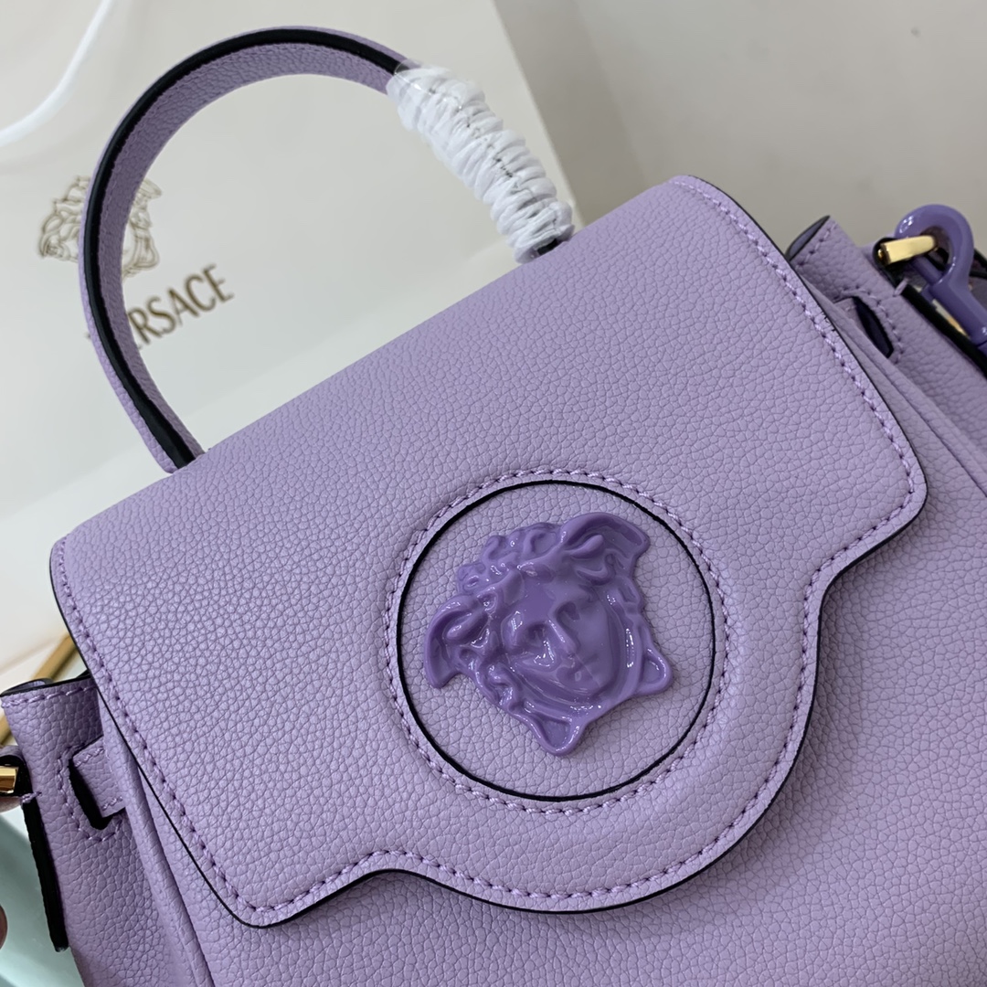 VERSACE SMALL LA MEDUSA HANDBAG Lilac DBFI040 20 x 10 x 17 cm