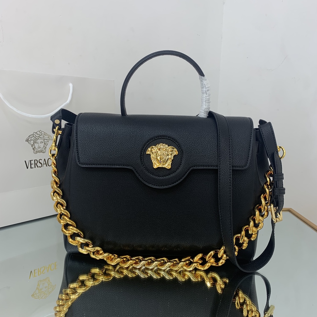 versace large la medusa handbag G01den metal black dbfi038 35 x 14 x 25 cm