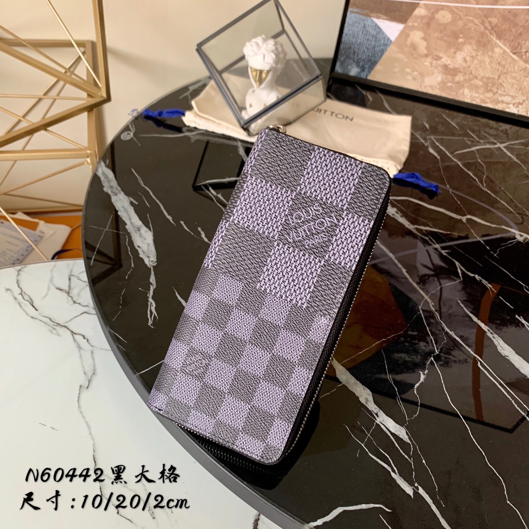 l0vis Vvtt0n vertical zippy wallet damier infini 3d gray n60442 10 x 20 x 2 cm