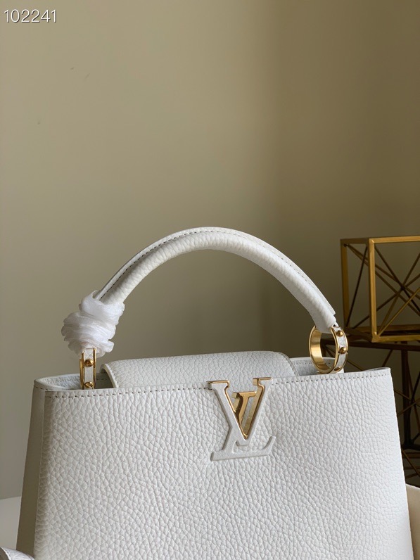 l0vis Vvtt0n capucines mm taurillon leather white m42253 31 × 21 × 11 cm