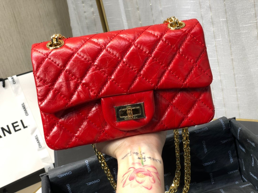 Ch**el mini 2.55 tasche red as0874 15,5 × 20 × 6 cm