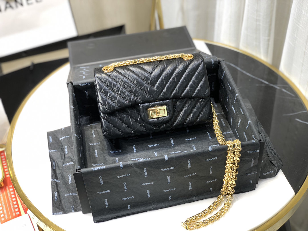 Ch**el mini 2.55 tasche black as0874 15,5 × 20 × 6 cm