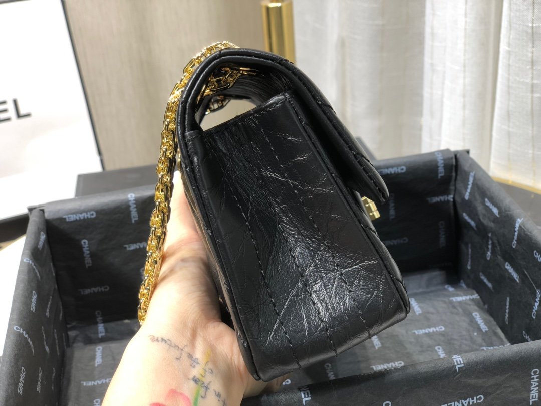 Ch**el mini 2.55 tasche black as0874 15,5 × 20 × 6 cm