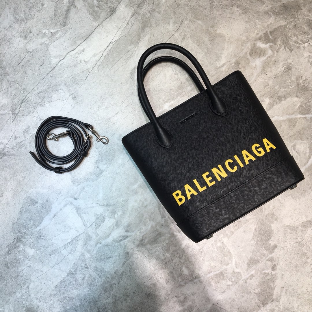 Ba1en*iaga women's everyday xxs tote bag black and yellow 551815 19 x 10 x 21 cm