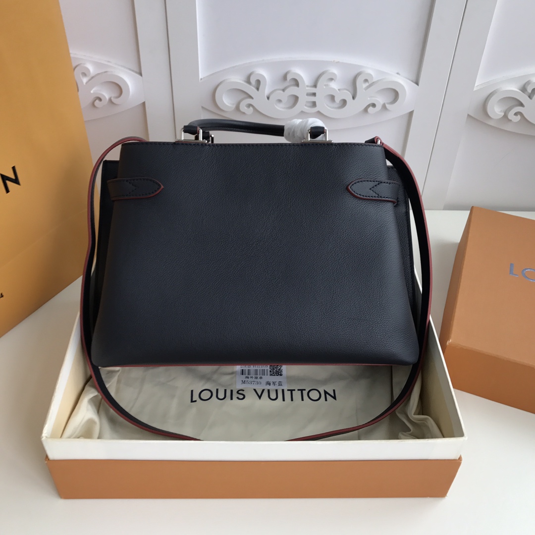 l0vis Vvtt0n lockme day grained calfskin leather black and red m53730 31 x 24 x 16 cm