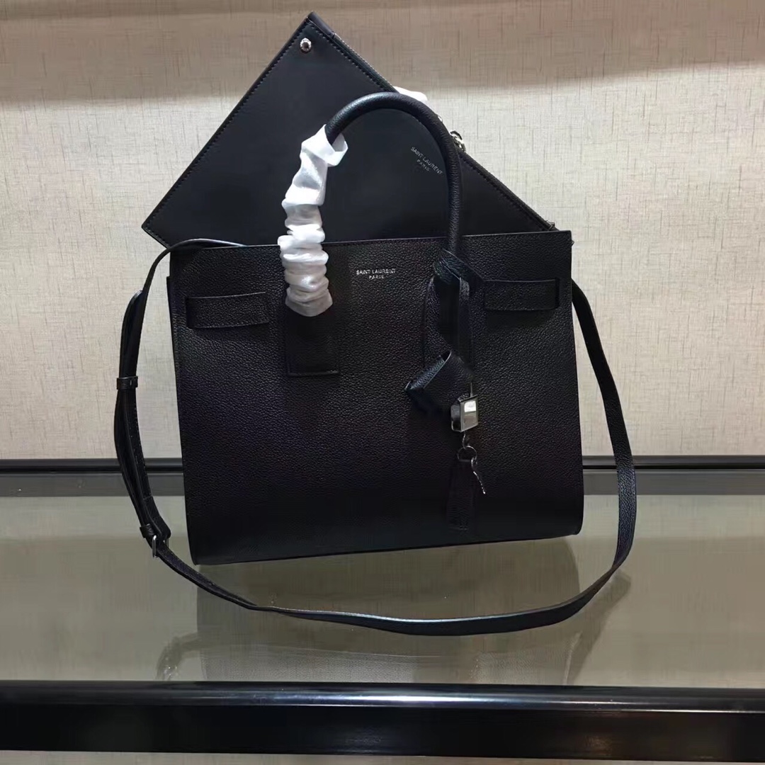 Y51 small classic sac de jour in grained leather black 378299 32 x 25 x 16.5 cm