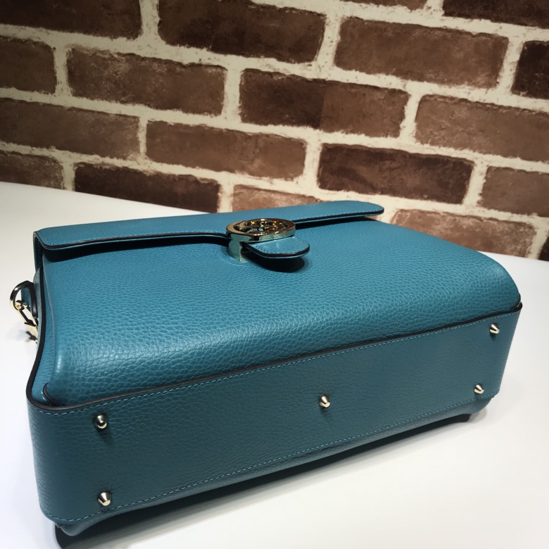 Gvc*1 large interlocking gg shoulder bag neon blue 510306 32 x 20 x 12 cm