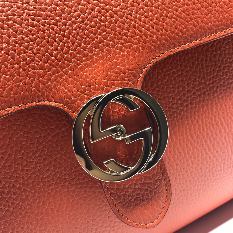 Gvc*1 large interlocking gg shoulder bag orange 510306 32 x 20 x 12 cm