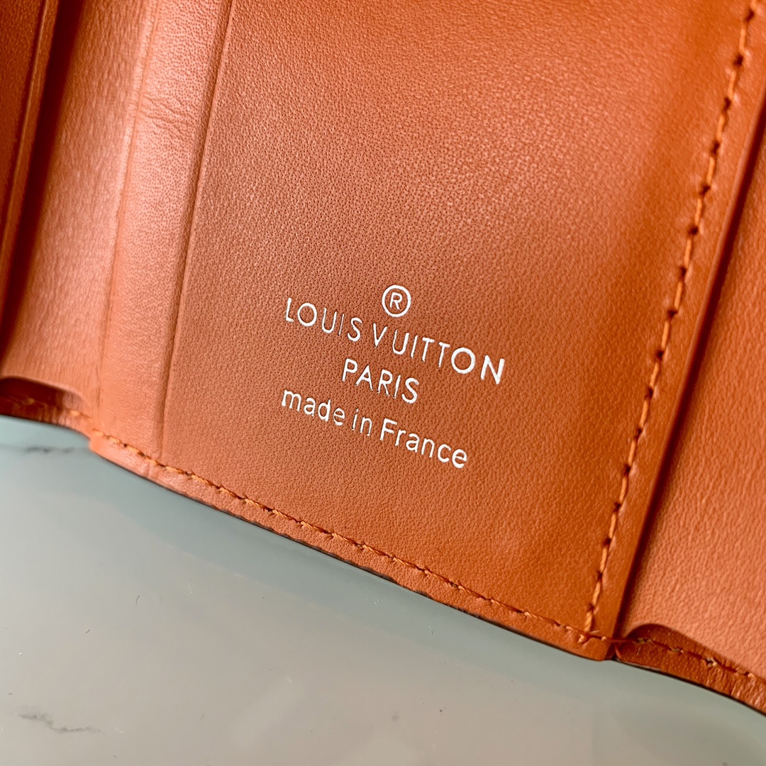 l0vis Vvtt0n iris xs wallet monogram perforations sky blue m69033 9.8 x 7.8 x 1 cm