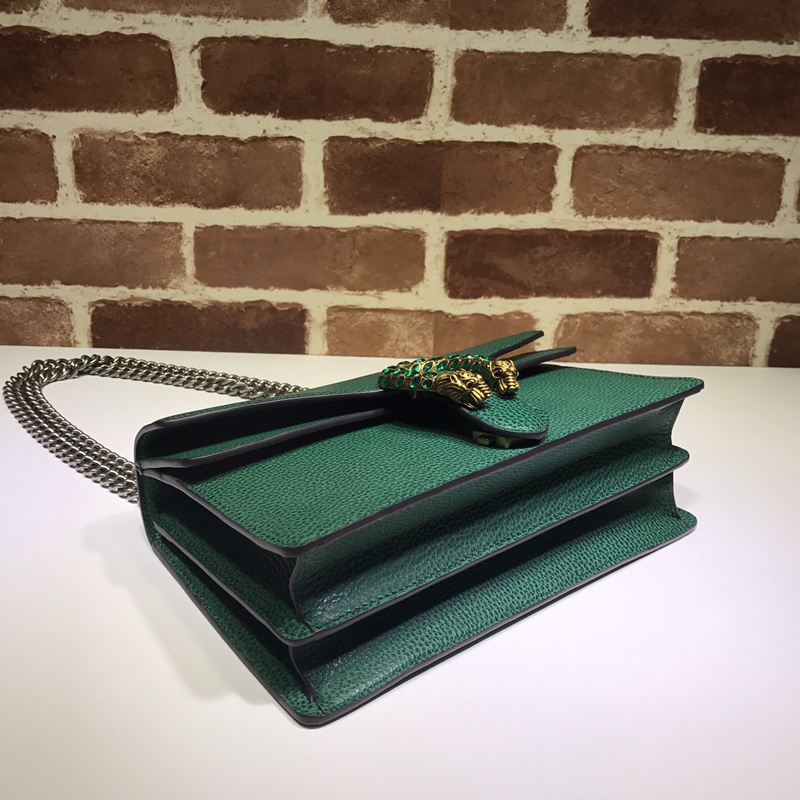 Gvc*1 small dionysus shoulder bag leather green 400249 28 x 18 x 9 cm