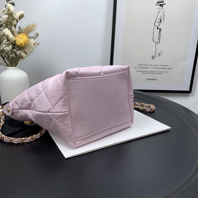Ch**el hobo bag pink as2480 15 x 12.5 x 18 cm