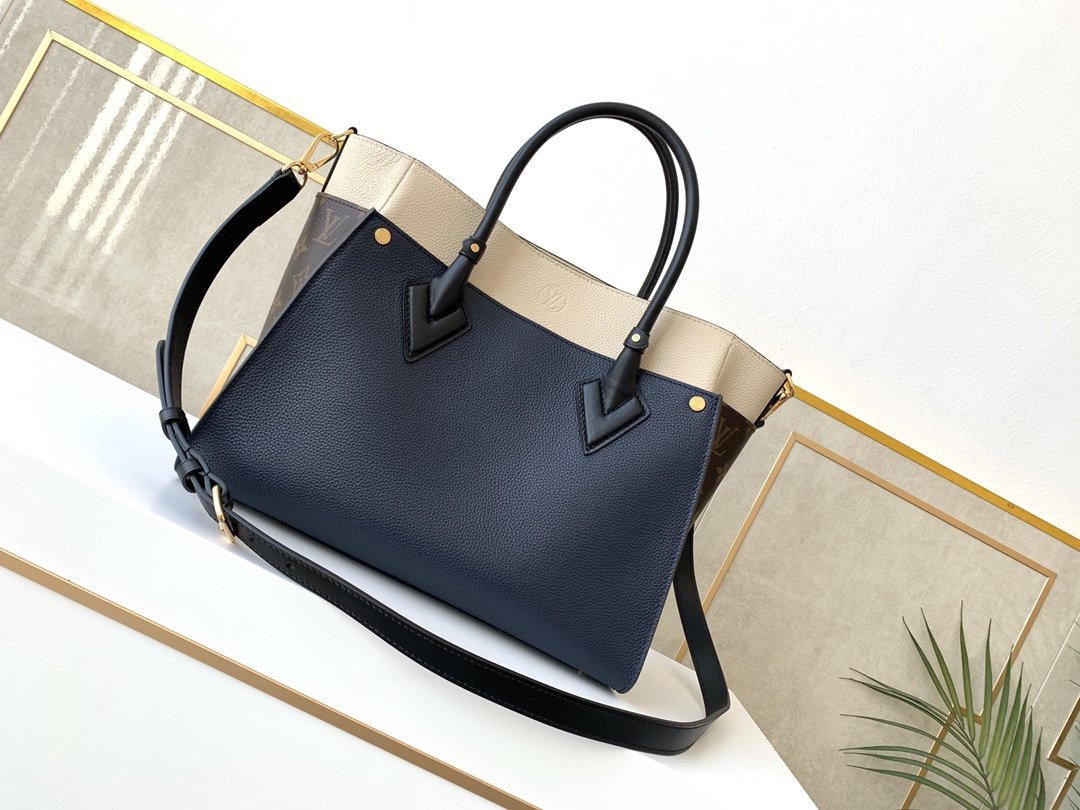 l0vis Vvtt0n on my side mm  canvas navy m53823 30.5 x 24.5 x 14 cm