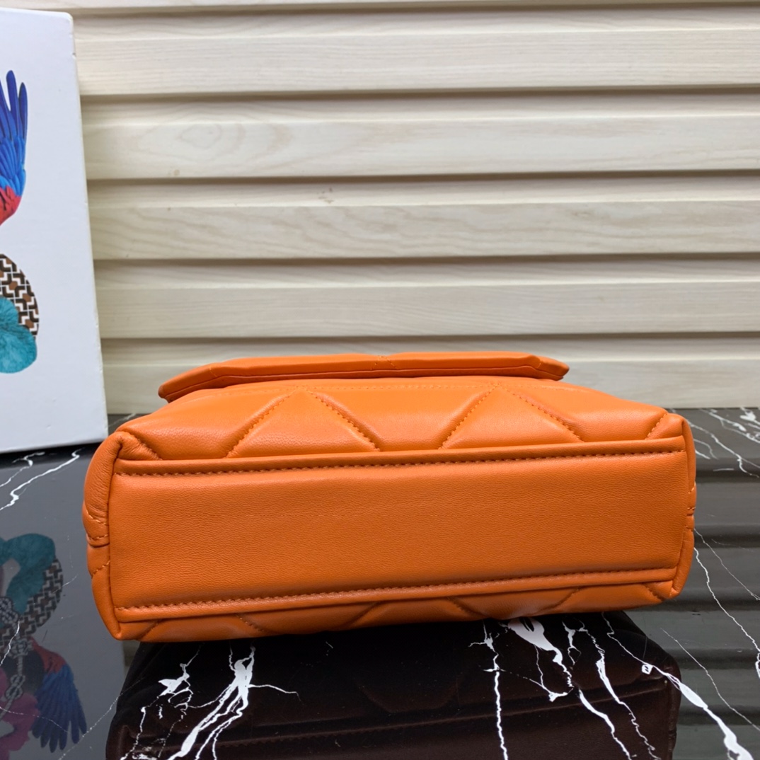 Pra*a small spectrum nappa leather bag orange 1bd233 23 x 17 x 8 cm
