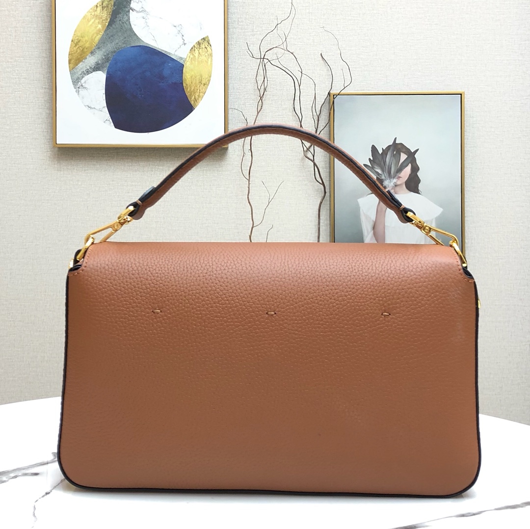 F**di large 1997 baguette leather brown 33 x 18 x 5.5 cm