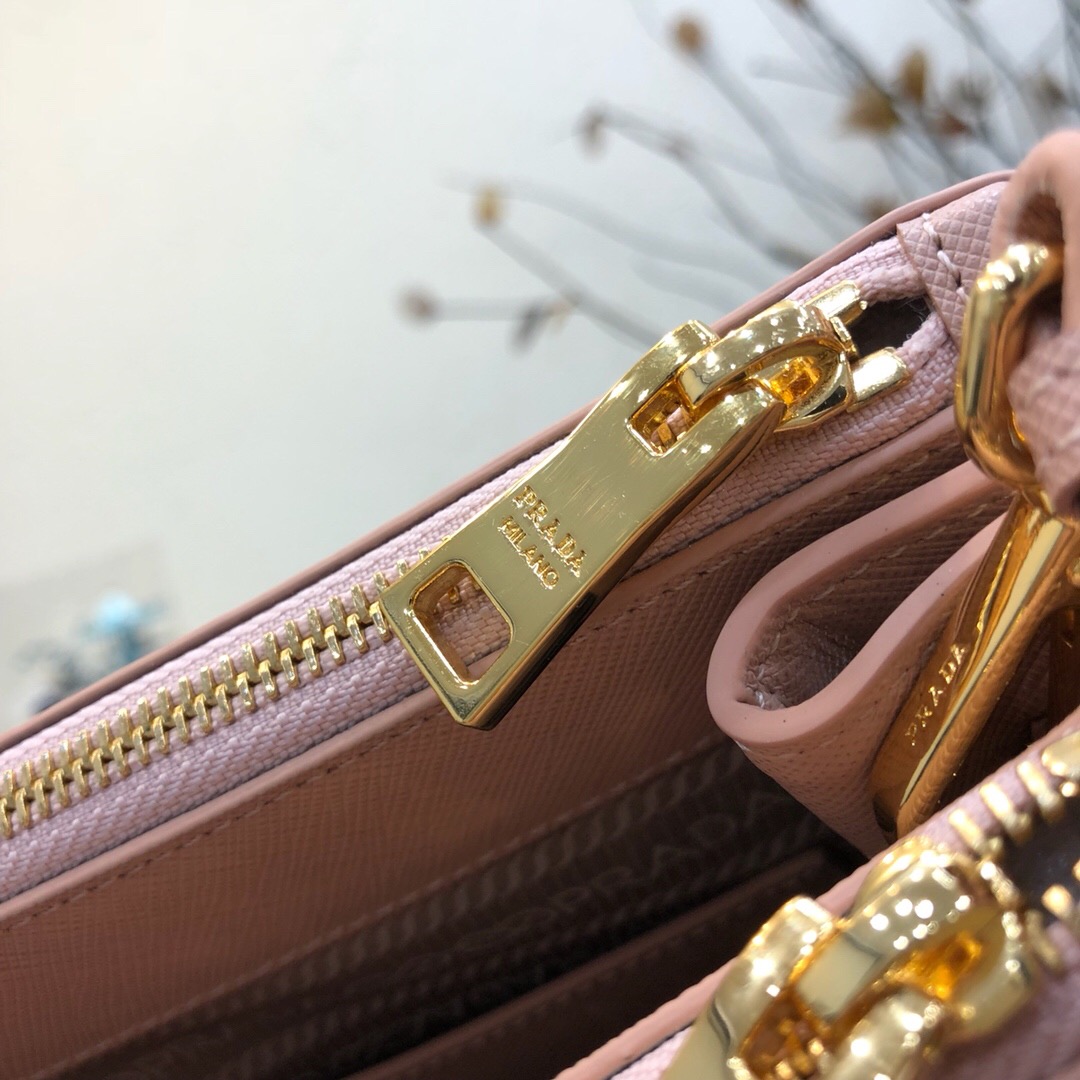 Pra*a large galleria saffiano leather bag powder pink 1ba274 32 × 24 × 14 cm