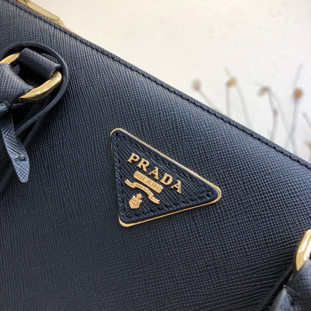 Pra*a large galleria saffiano leather bag black 1ba274 32 × 24 × 14 cm