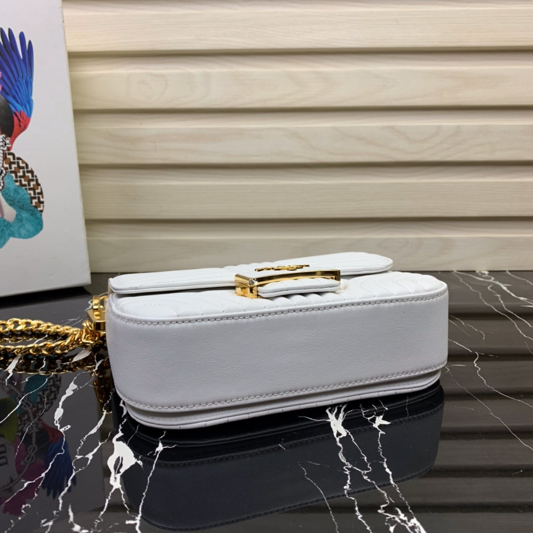 Pra*a diagramme shoulder bag white 1bd227 20.5 x 14 x 5 cm