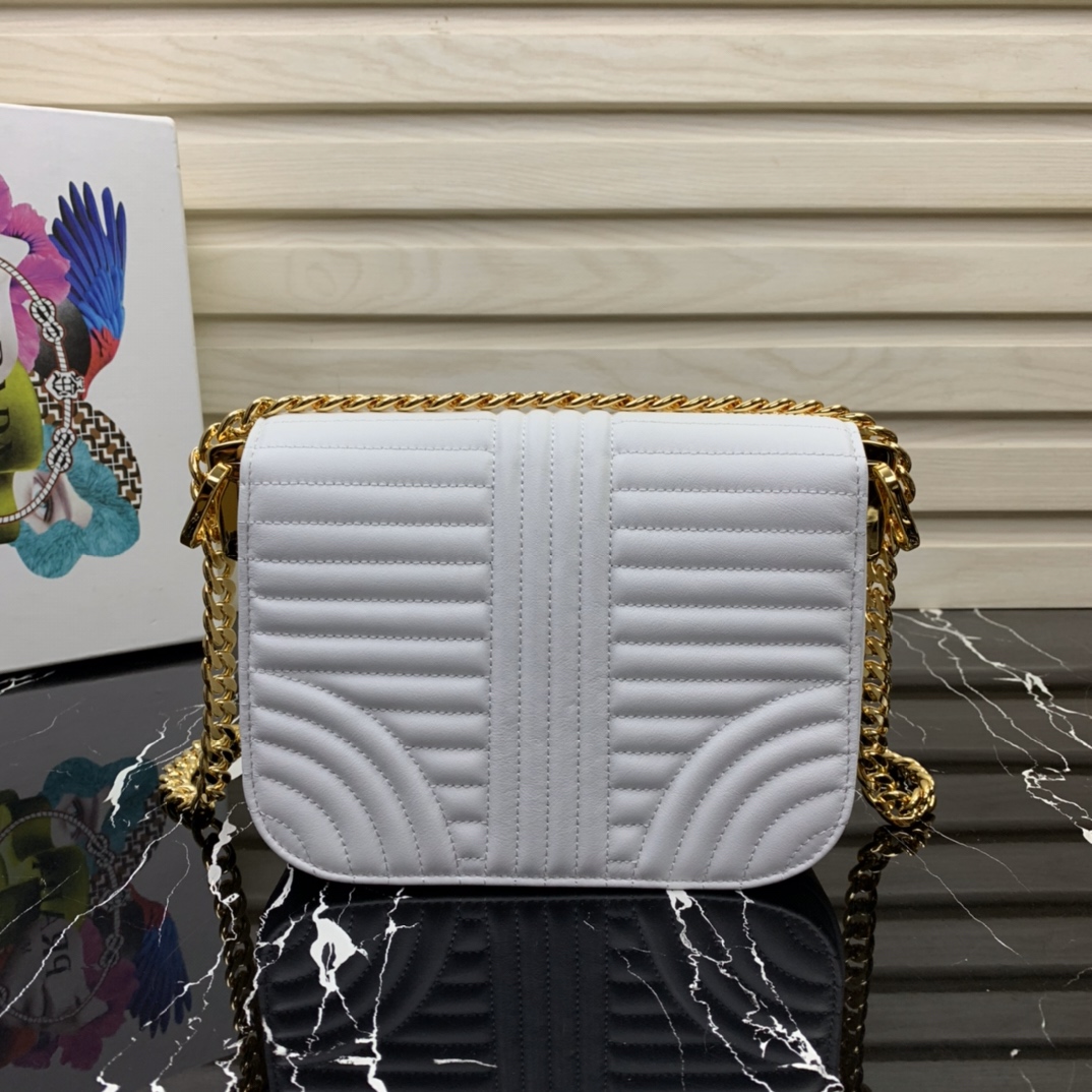 Pra*a diagramme shoulder bag white 1bd227 20.5 x 14 x 5 cm