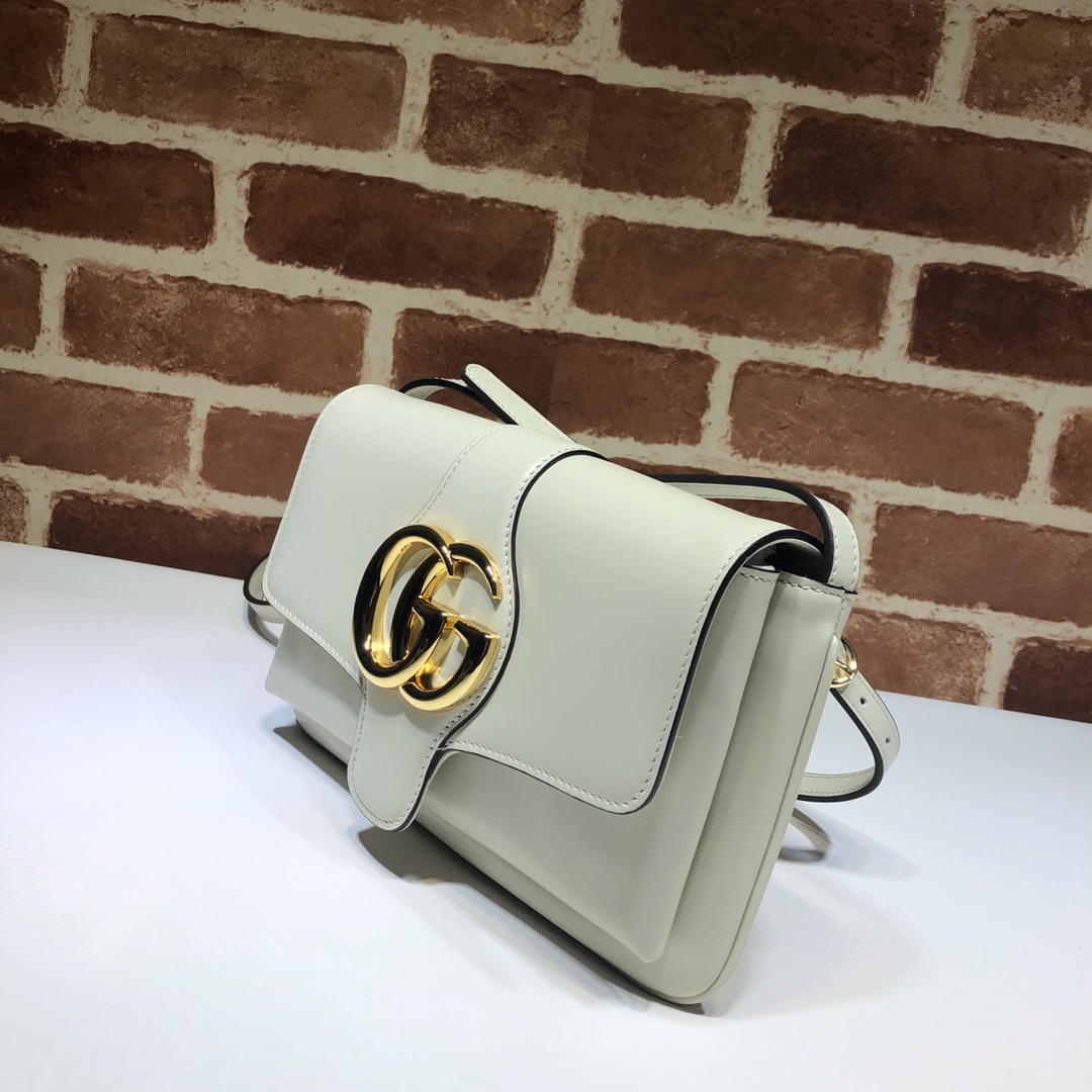Gvc*1 small arli shoulder bag leather white 550129 25 x 16 x 5.5 cm