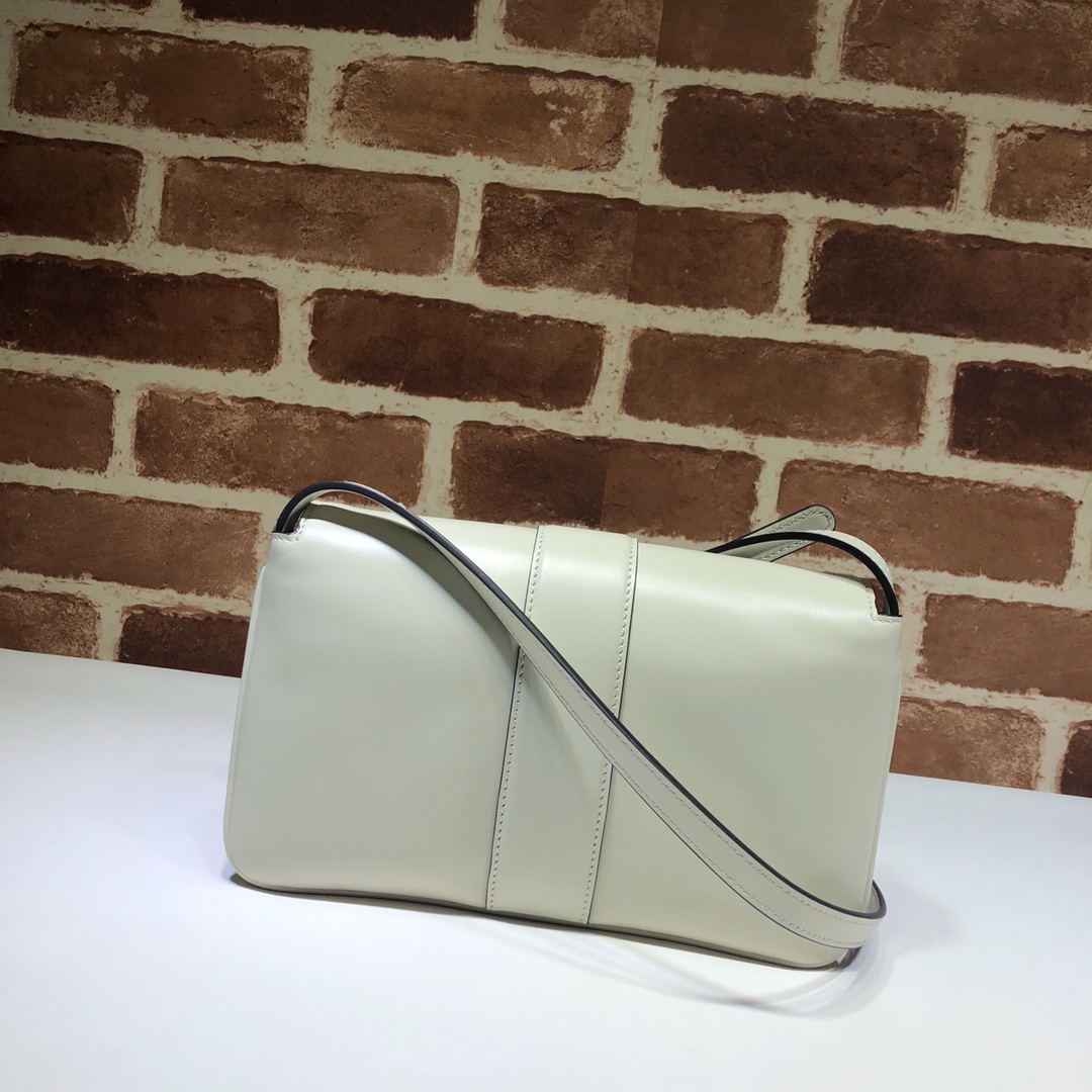 Gvc*1 small arli shoulder bag leather white 550129 25 x 16 x 5.5 cm