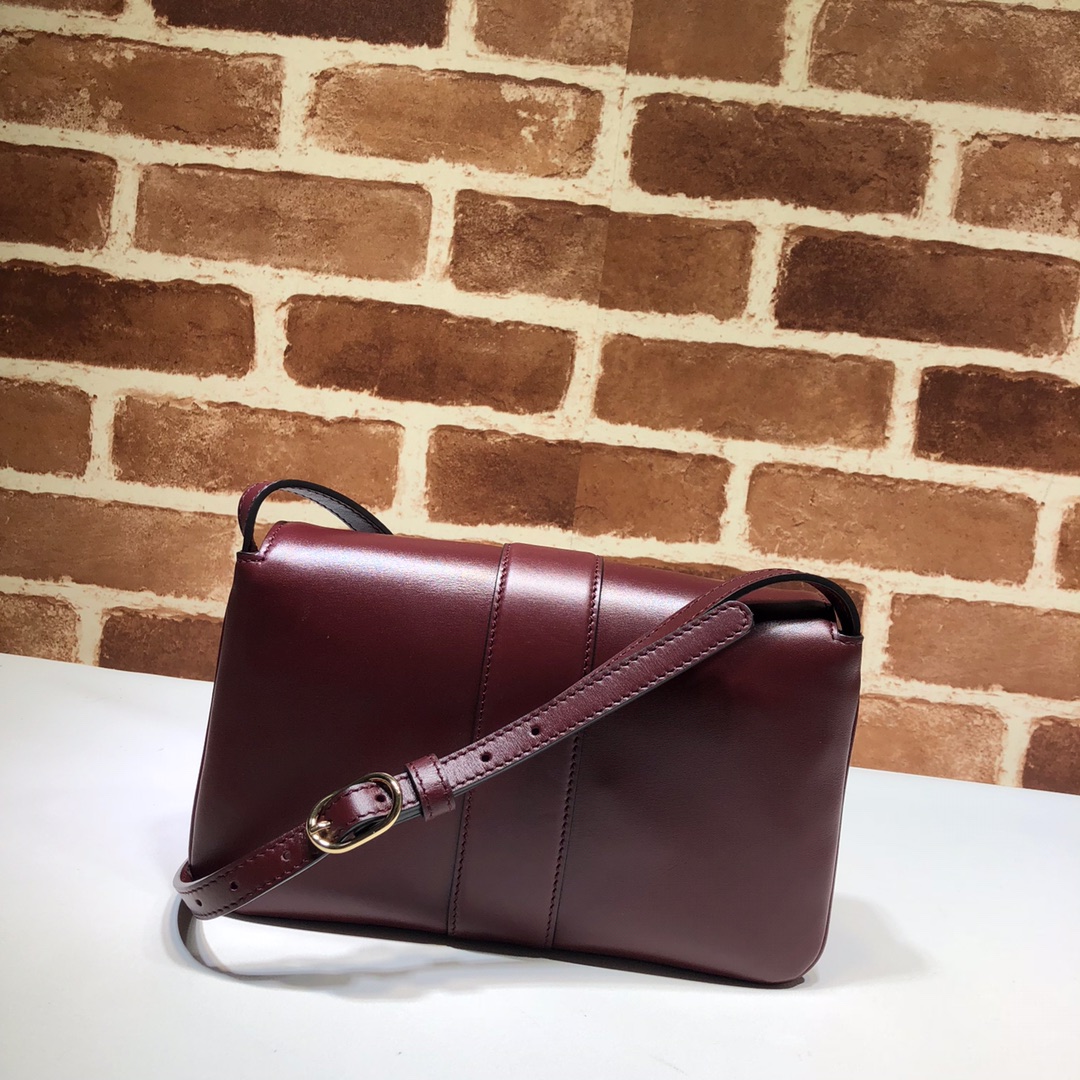 Gvc*1 small arli shoulder bag leather burgundy 550129 25 x 16 x 5.5 cm