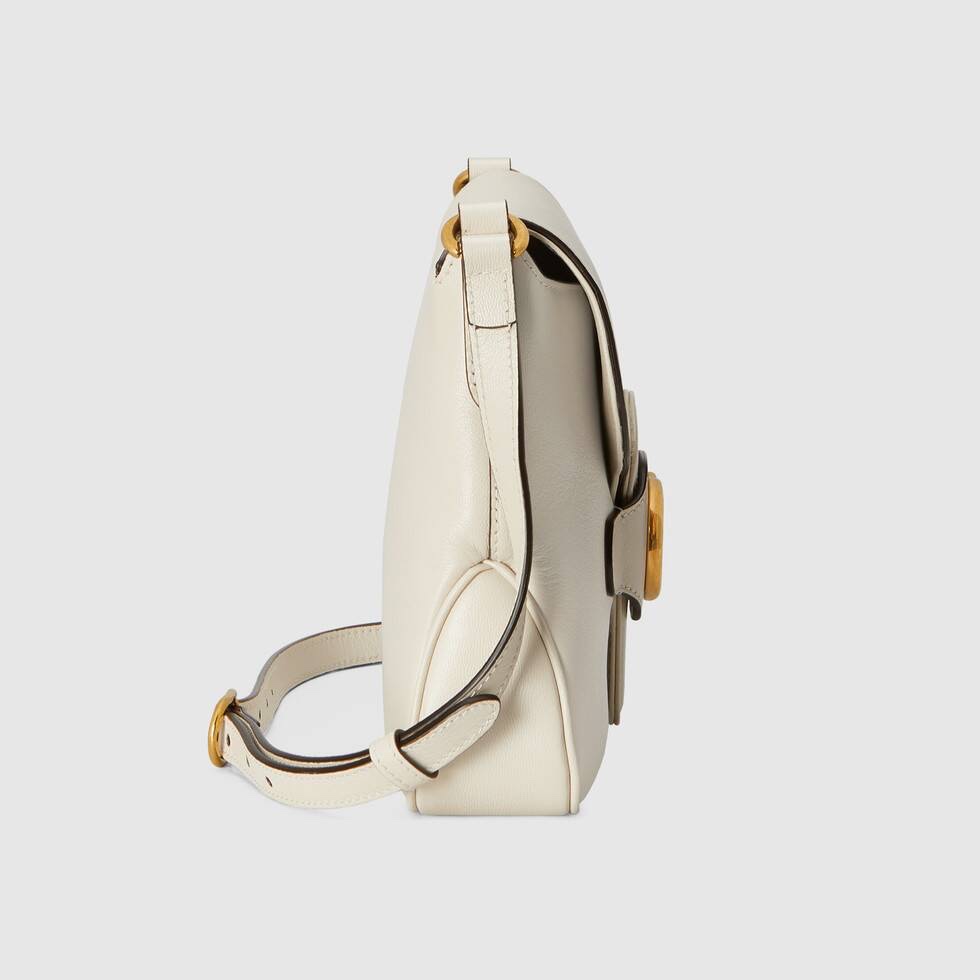 Gvc*1 small messenger bag with double g leather white 648934 23.5 x 17.5 x 5 cm
