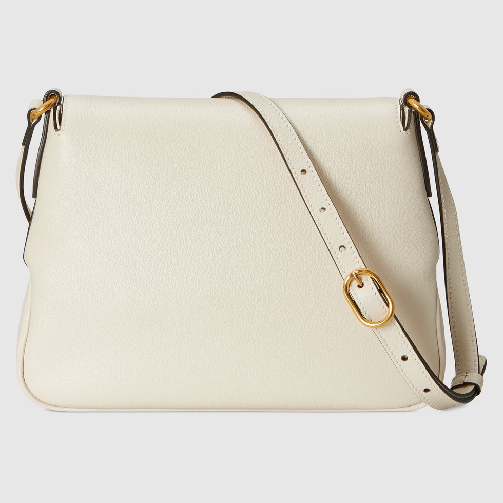 Gvc*1 small messenger bag with double g leather white 648934 23.5 x 17.5 x 5 cm