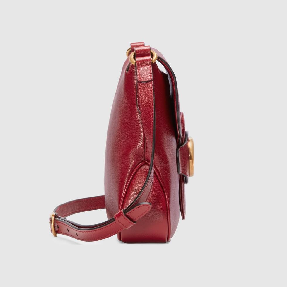 Gvc*1 small messenger bag with double g leather red 648934 23.5 x 17.5 x 5 cm