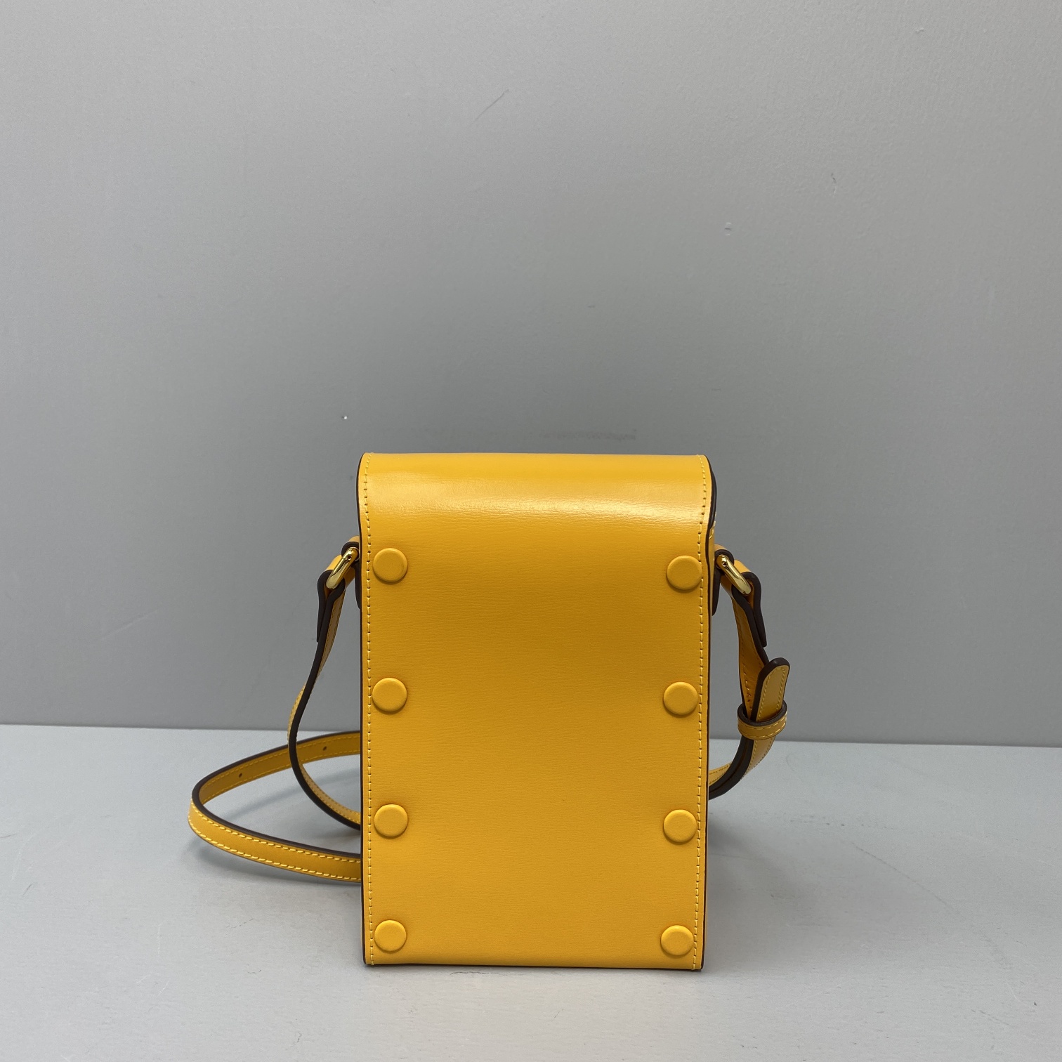 Gvc*1 mini horsebit 1955 bag leather yellow 625615 11.5 x 17 x 4 cm