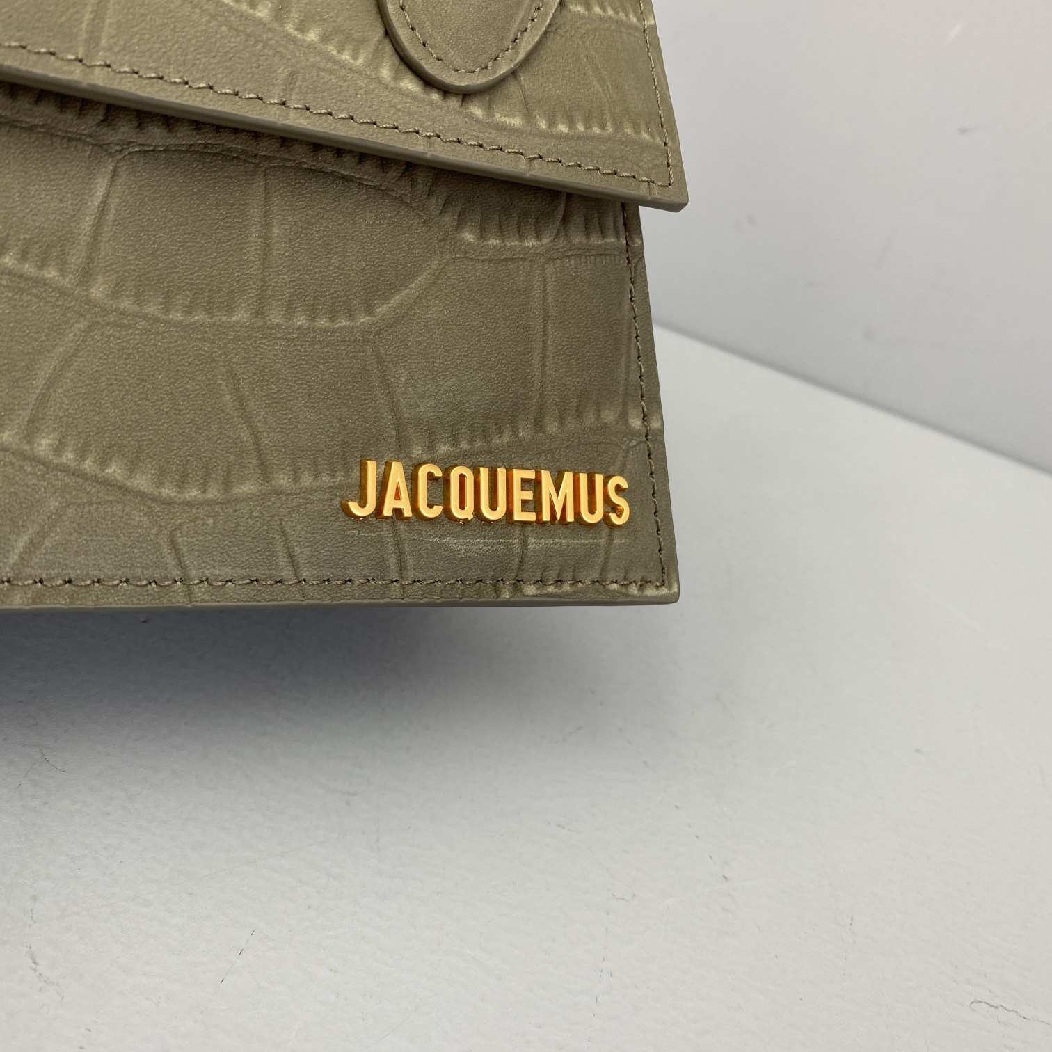 Ja*qvemvs small le average chiquito crocodile leather dark green 213ba02 18 x 15.5 x 8 cm