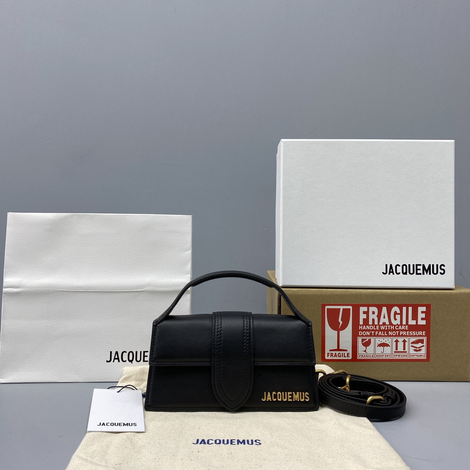 Ja*qvemvs small le bambino leather black 213ba06 18 x 6 x 7 cm