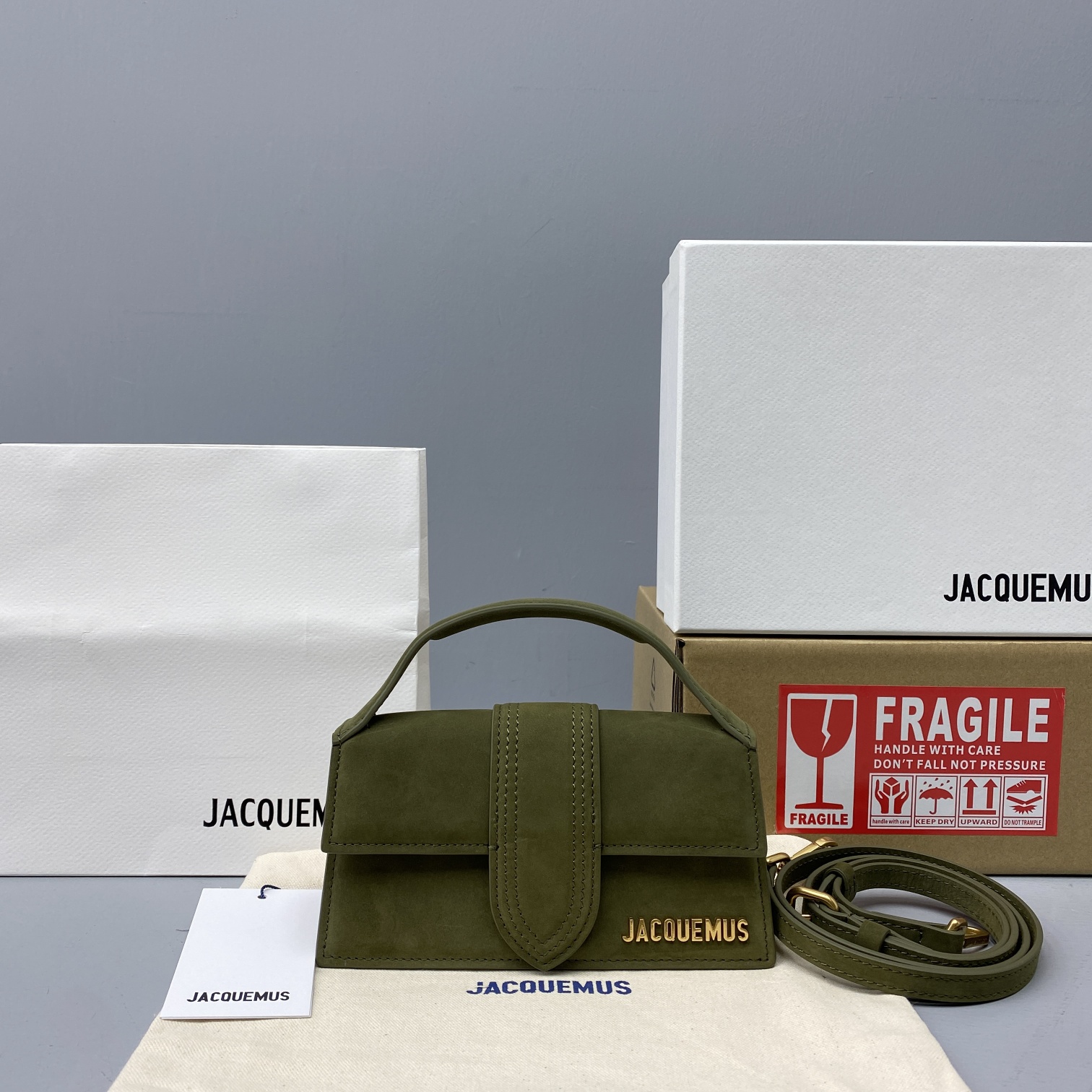 Ja*qvemvs small le bambino velvet green 213ba06 18 x 6 x 7 cm