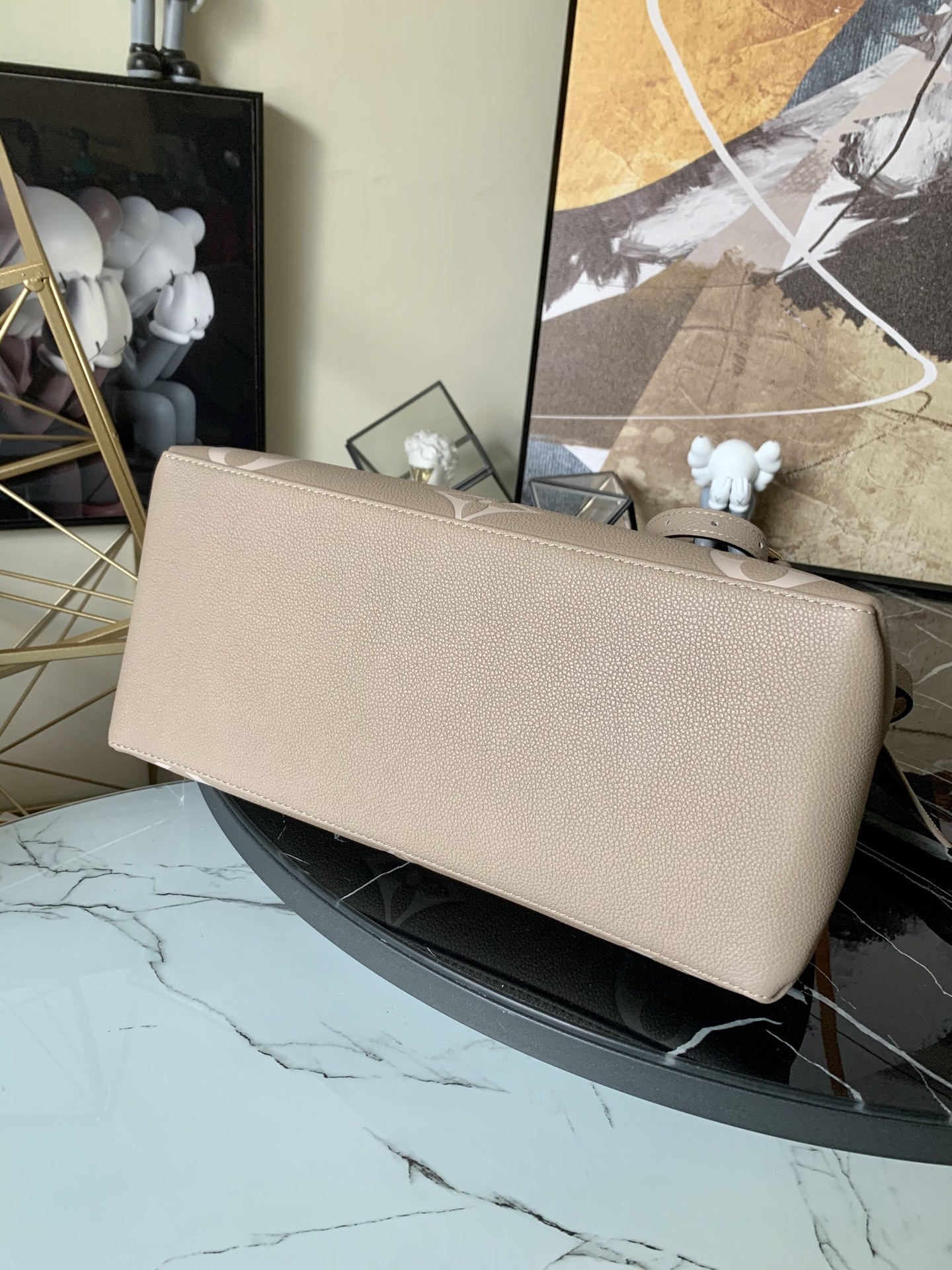 l0vis Vvtt0n grand palais biocolor monogram empreinte pattern beige and creme m45842 34 x 24 x 15 cm