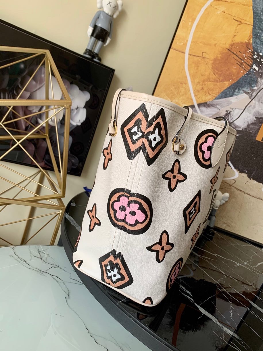 l0vis Vvtt0n neverfull mm monogram canvas wild at heart cream m45819 32 cm