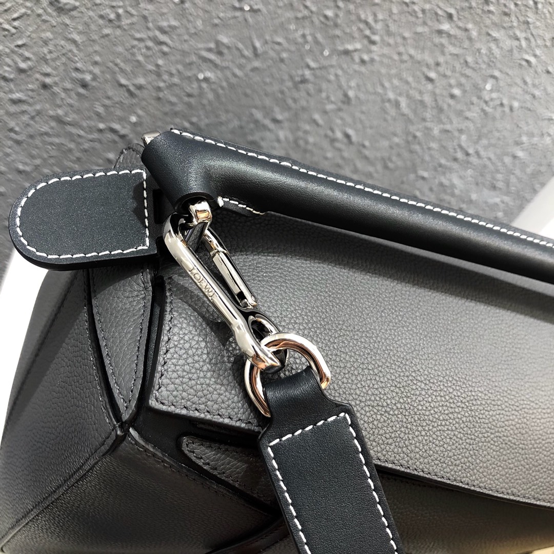L0ew* medium puzzle bag soft grained calfskin palladium metal anthracite a510s20x14 29 x 18 x 12 cm