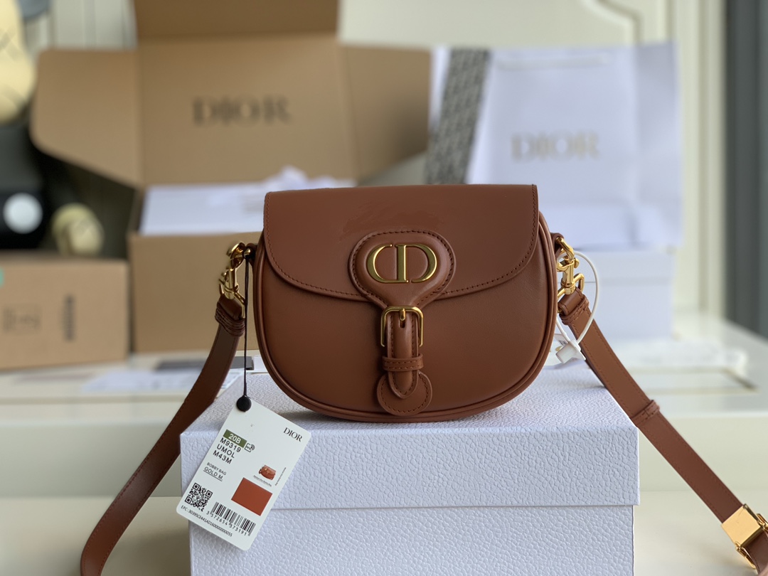 D10r small bobby bag box calfskin brown m9317 18 x 14 x 5 cm