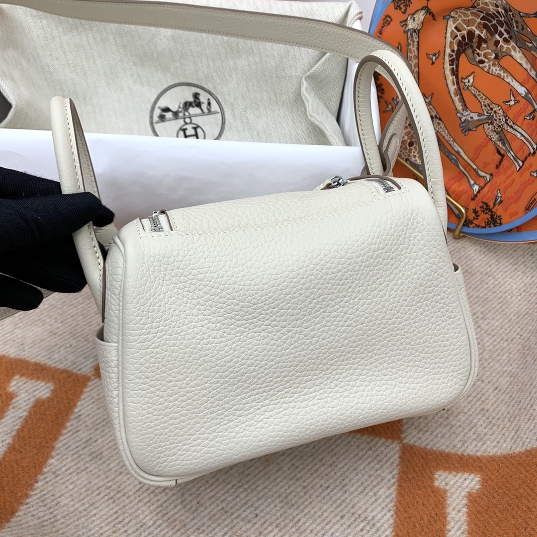 H**me5 mini lindy calfskin white h082607 19cm