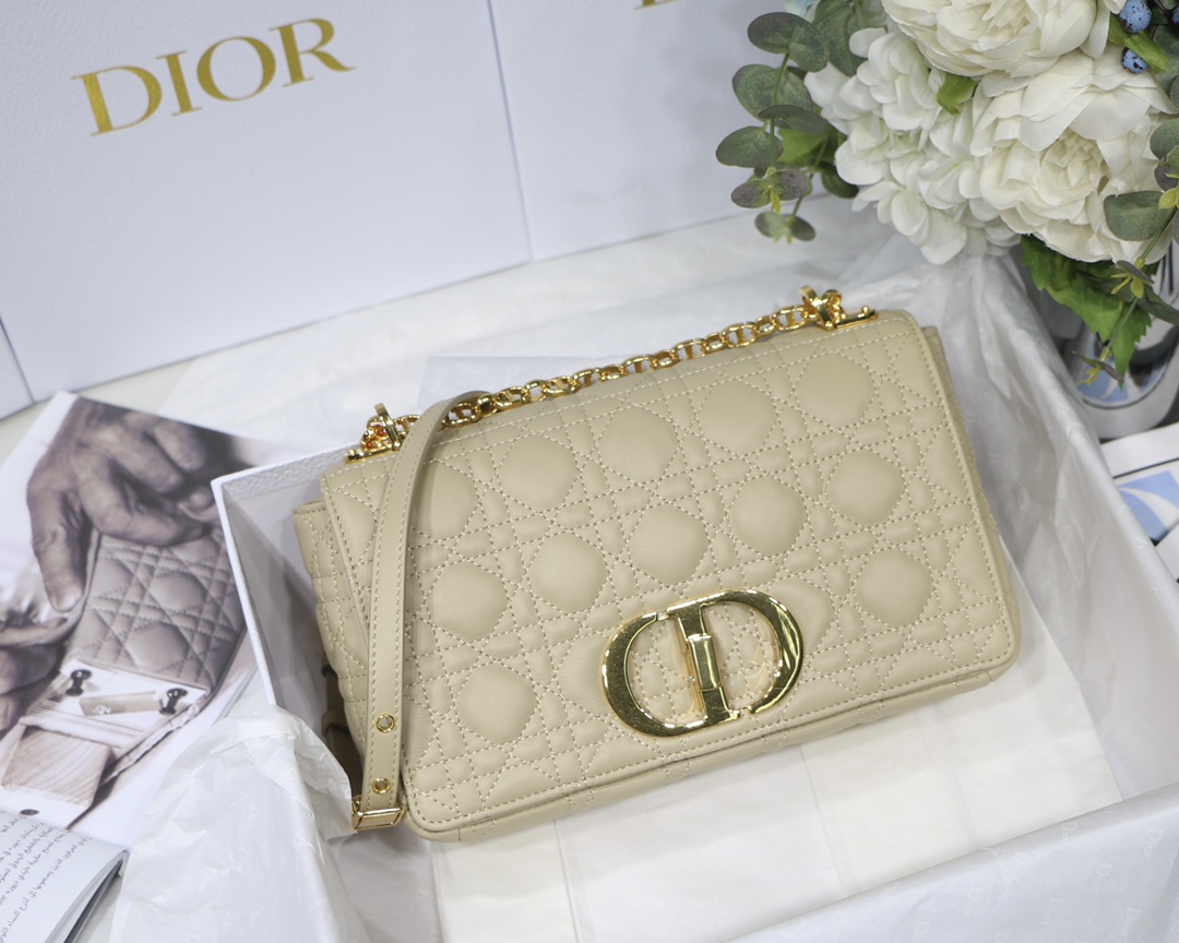 d10r medium caro bag S*pple cannage calfskin cream m9242 25.5 x 15.5 x 8 cm